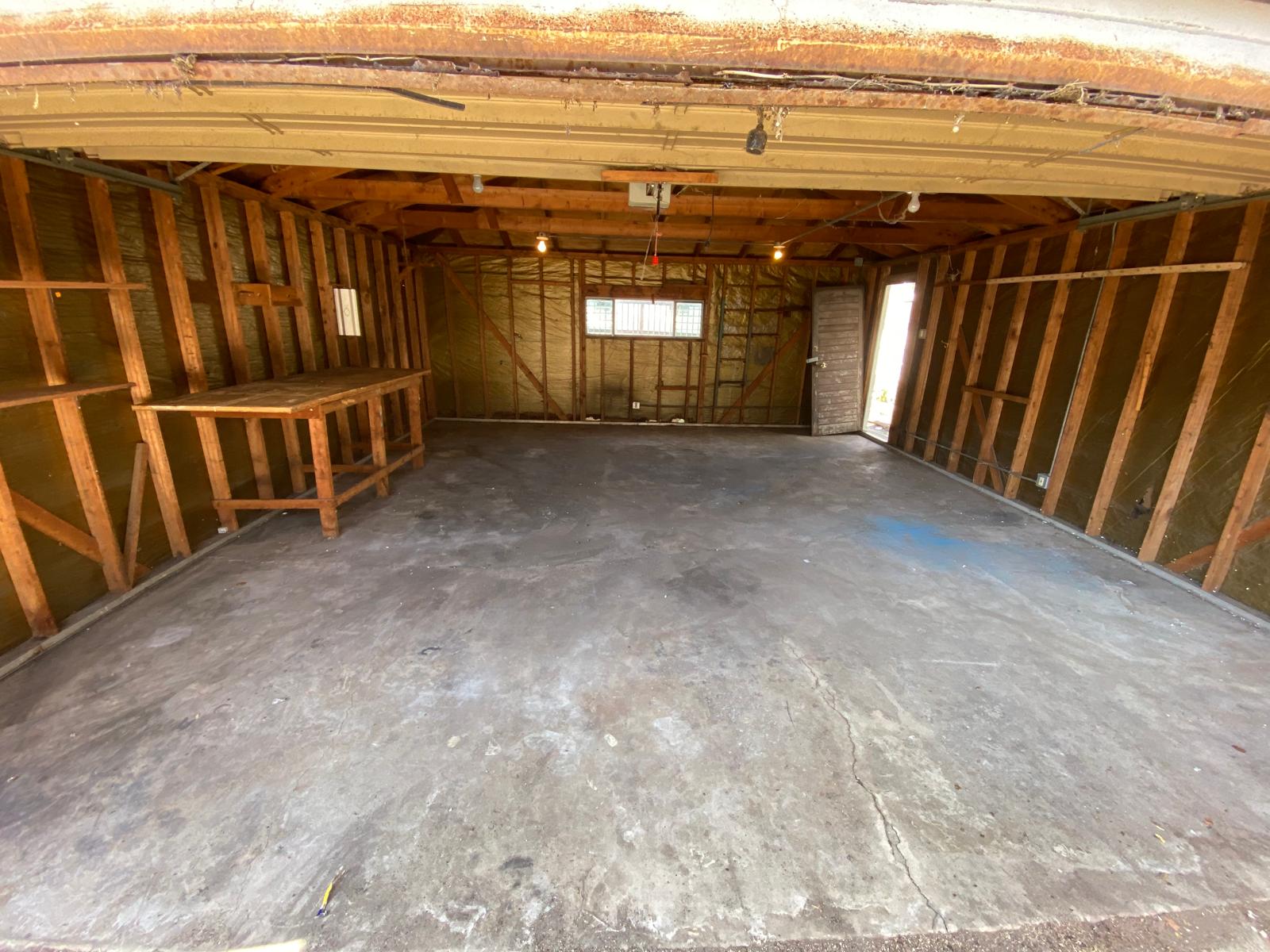 Hoarding cleanup after photo - empty clean garage ready for use
